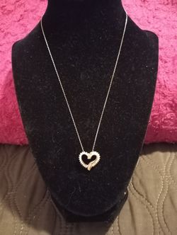 Silver And Gold Heart Necklace