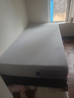 Twin bed with frame