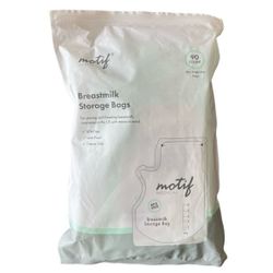 Motif Breastmilk Storage Freezer Single Use Bags 90 Ct 8oz Each BPA Free
