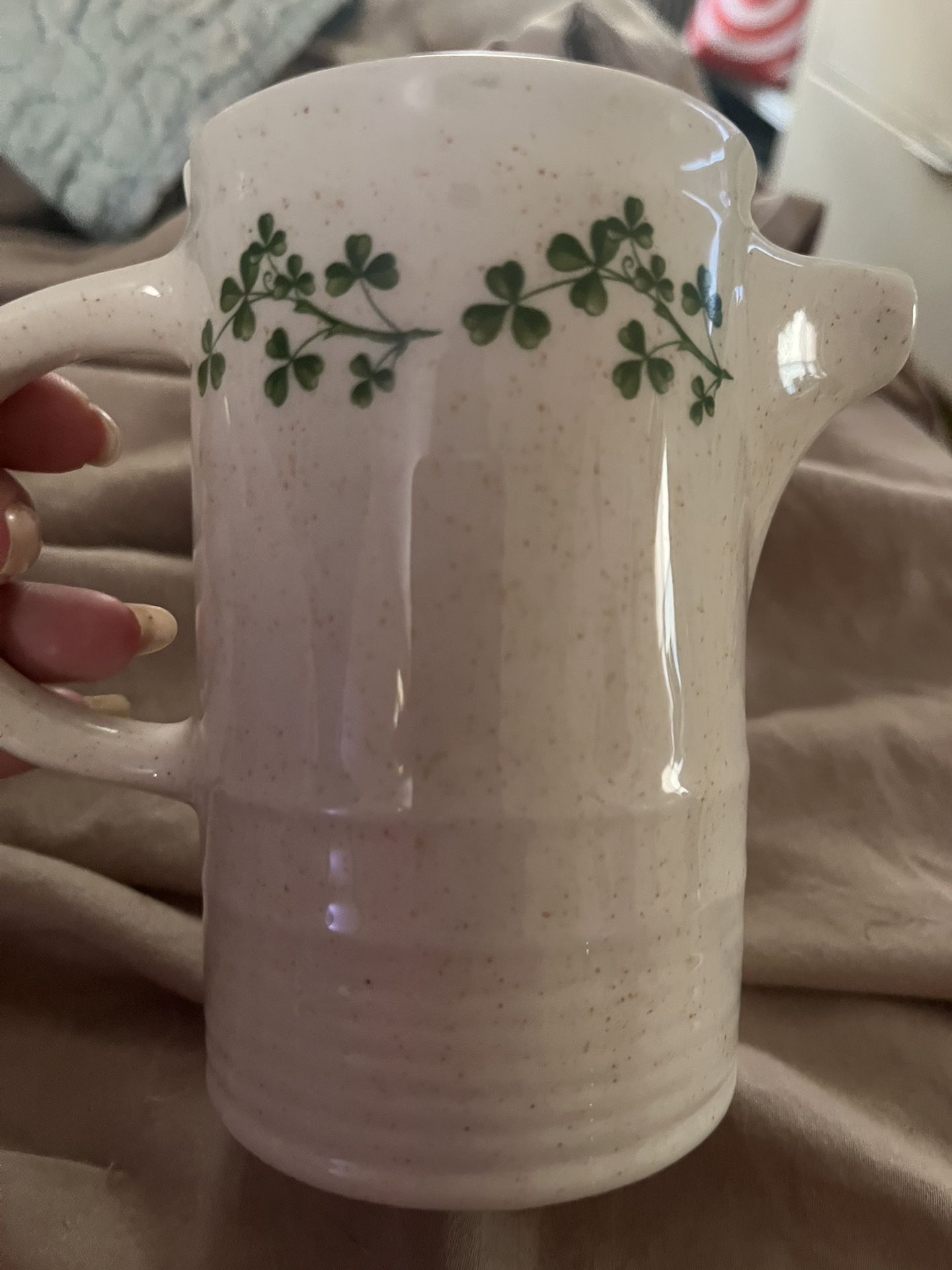 Irish Brendan Erin Stone Wild Shamrock Milk Jug