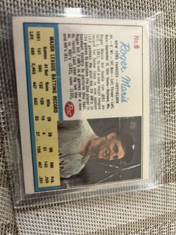1962 NEW YORK YANKEE ROGER MARIS POST BASEBALL CARD GOOD CONDITION