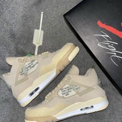 Jordan Retro 4  Off - White Sail ( Men’s Size ) 