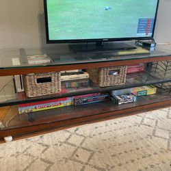 Wood + Glass Tv Stand