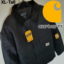 New CARHARTT Men's Firm Duck Insulated Coat Jacket Size: XL/Tall