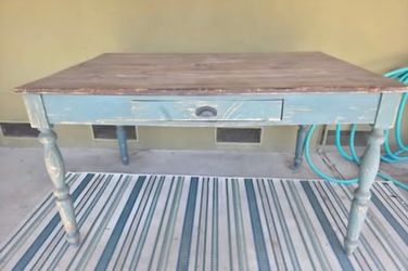 Antique table and chair
