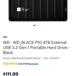 4 Tb Game P10 External