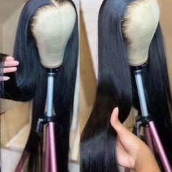 Straight Black 14 Inch Lace