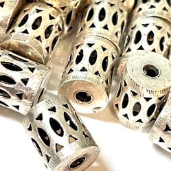 Lot Of Silver Tone Designer Beads