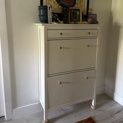 Hemnes shoe cabinet with CB2 knobs