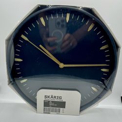 New & Sealed Branded SKARIG Silent Wall clock, low-voltage midnight blue.  10.25” 