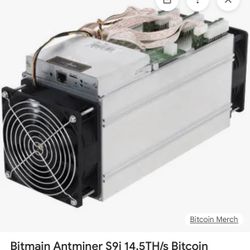 Bitmain Antminer 14.5th/s Bitcoin Miner With Power Supply And Cables
