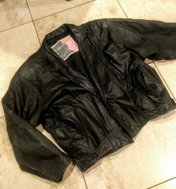 Leather retro vintage jacket