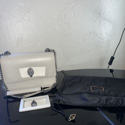 Kurt Geiger Shoreditch Leather Bone Med Crossbody Shoulder Bag