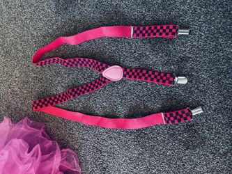 one size pink tutu and suspenders
