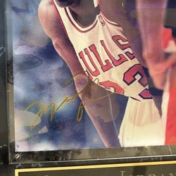 Michael Jordon Signed Memorabilia  Picture.