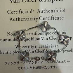 Van Cleef & Arpels Alhambra Silver Motif Bracelet 