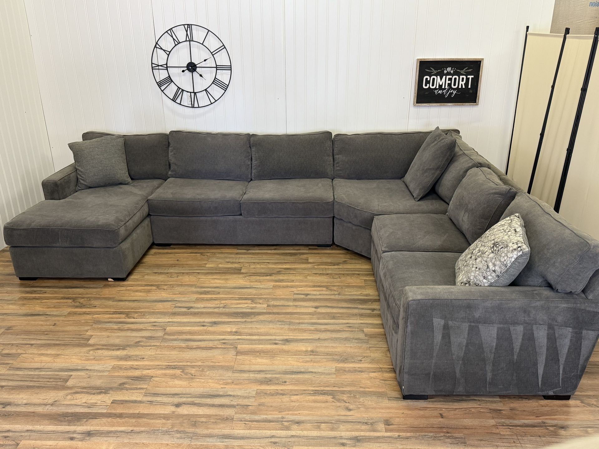 Macy’s Radley Gray Sectional Couch Delivery Available