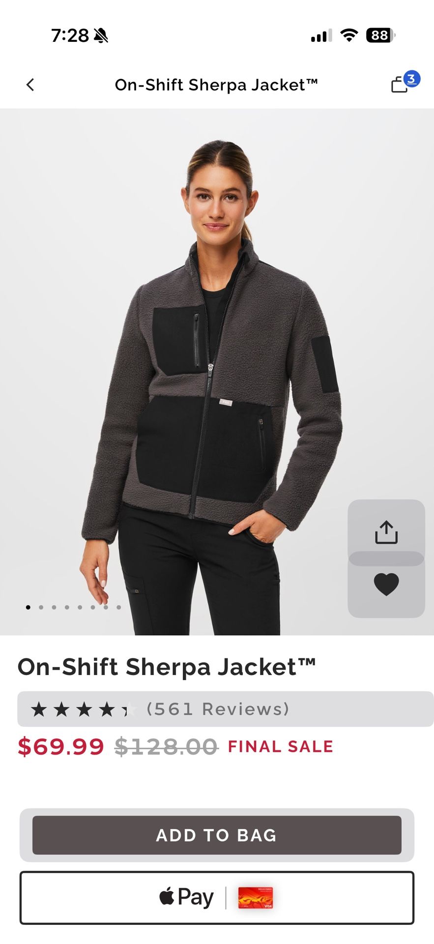 Scrubs-Figs Sherpa Jacket
