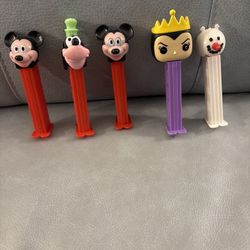 🎉 Lot of 5 PEZ Dispensers – Disney Characters & More | Mickey, Goofy, Evil Queen, Snowman ❄️