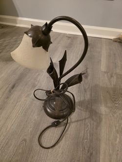 Art Nouveau Style Gooseneck Lily Table Lamp
