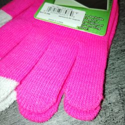Hot Pink Gloves, Screen Touch NEW