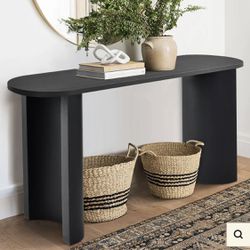 ✌️ Dwen 60" Console Table, Black Console Table, Duel Use