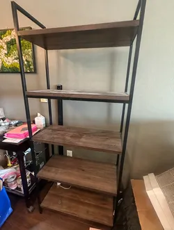 Industrial 4-Tier Bookshelf