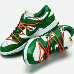 Nike Dunk Low Off-White Pine Green – Virgil Abloh’s Skate- CT0856-100