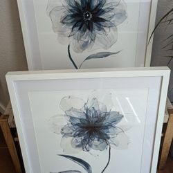 Set Of 2 Framed Floral Wall Art Prints