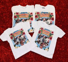 Custom printed birthday party t-shirts