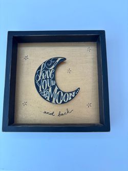 Love You to the Moon and Back Framed Wall Decor