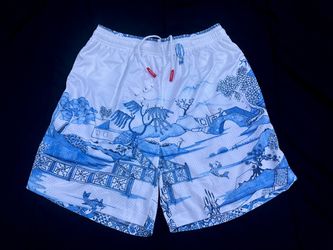 Red Letters Mesh Shorts