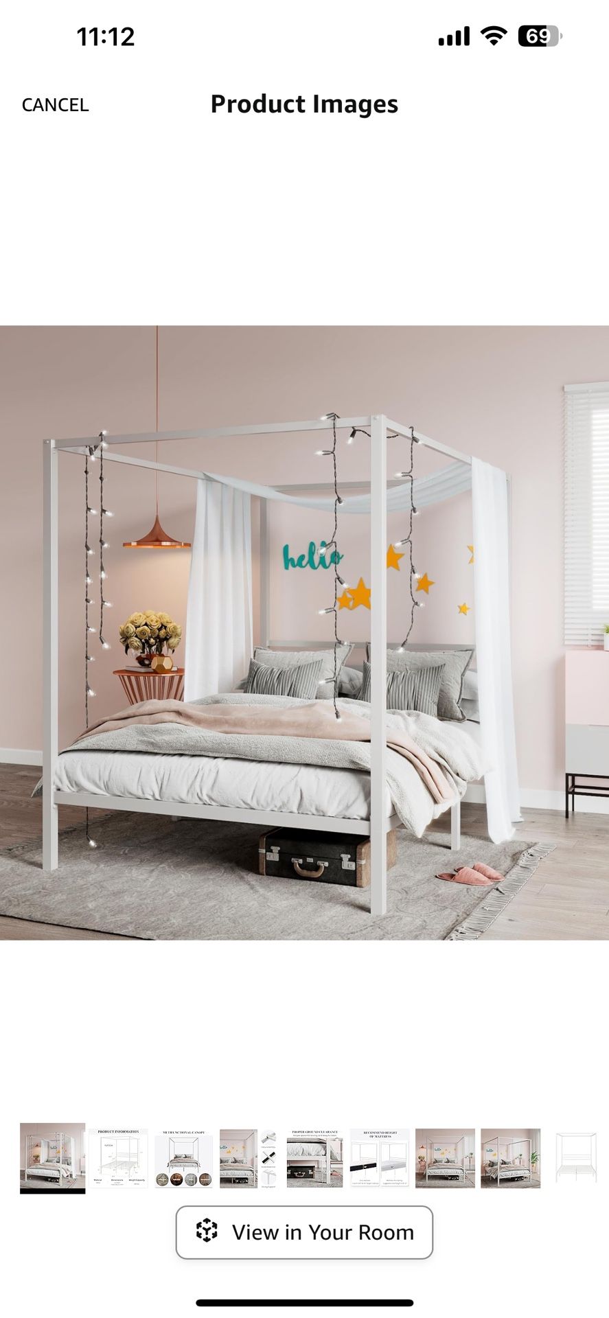 Full Size Canopy Bed Frame 