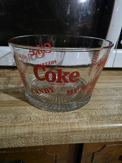Vintage Coke Snack Bowl Glass