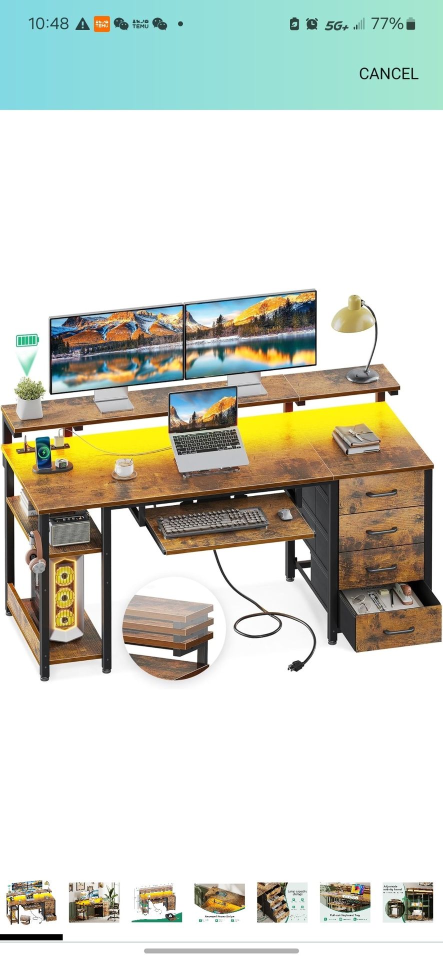 F486 $130 AODK 63 Inch Computer Desk