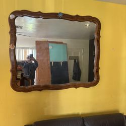 ► Large Wall Dresser Mirror Antique by Thomasville Furniture Tableau Collection Country French
