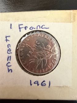 1961 1 French Franc coin