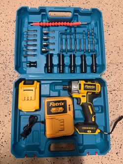 Brand New Fotrix 21V Cordless Impact Wrench Kit with Battery, Charger & Case
