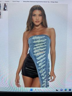 Denim Jean Top Dress Vintage Wash