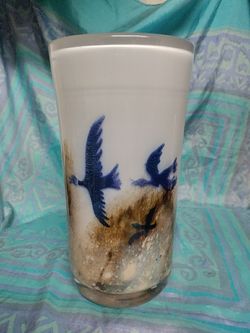 Vintage Beautiful Vase With Sticker