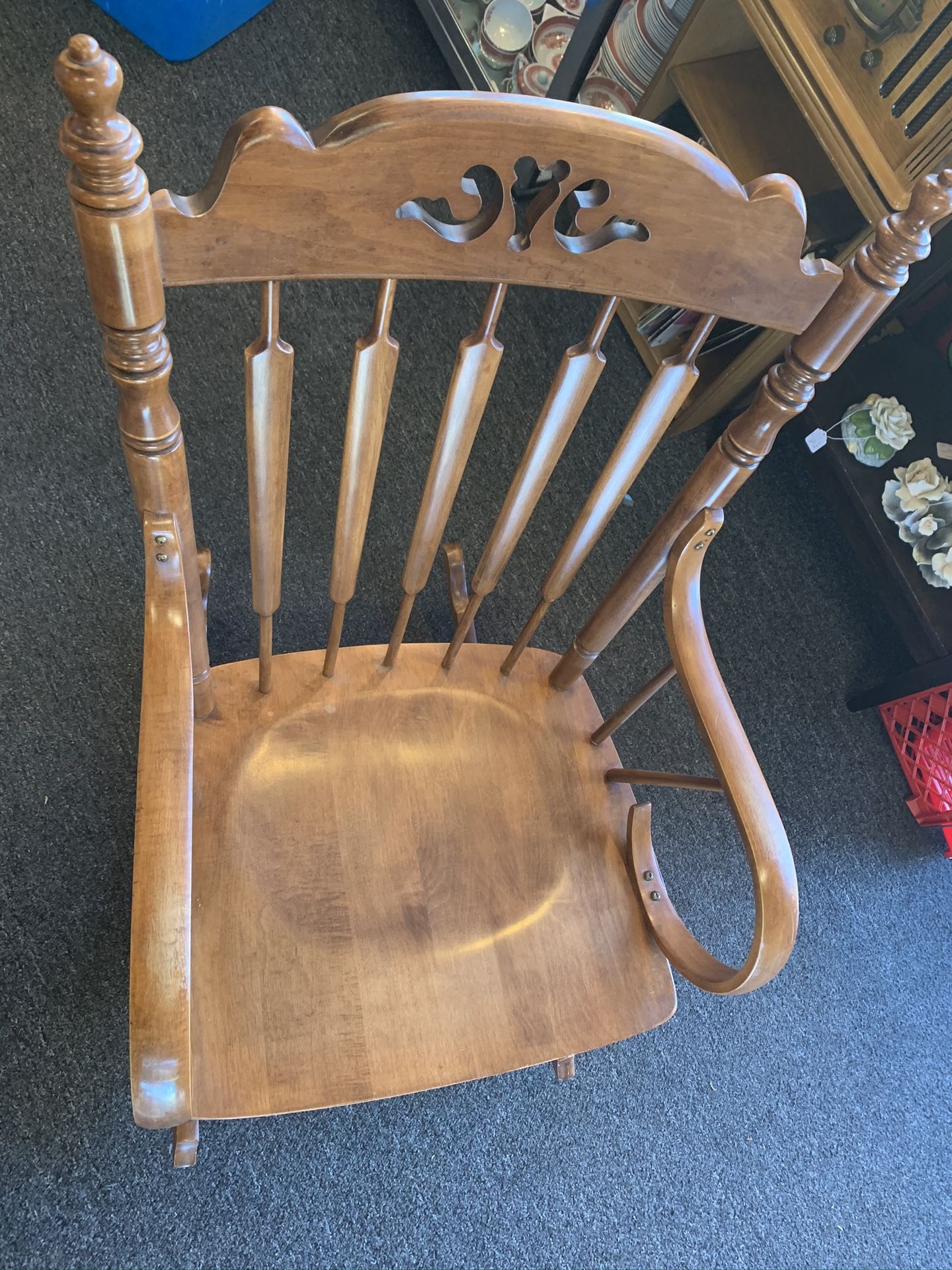 Beautiful vintage wooden rocking chair