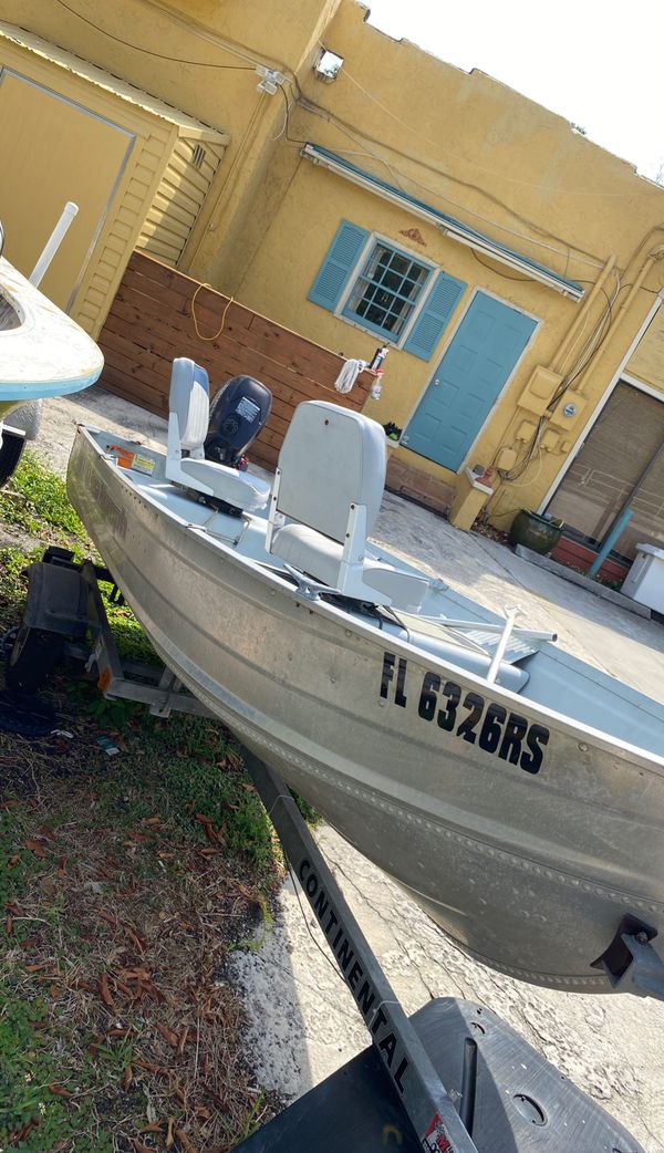 12 ‘ foot aluminum boat 6 hp 4-stroke (1997 hull) for Sale in Hollywood ...