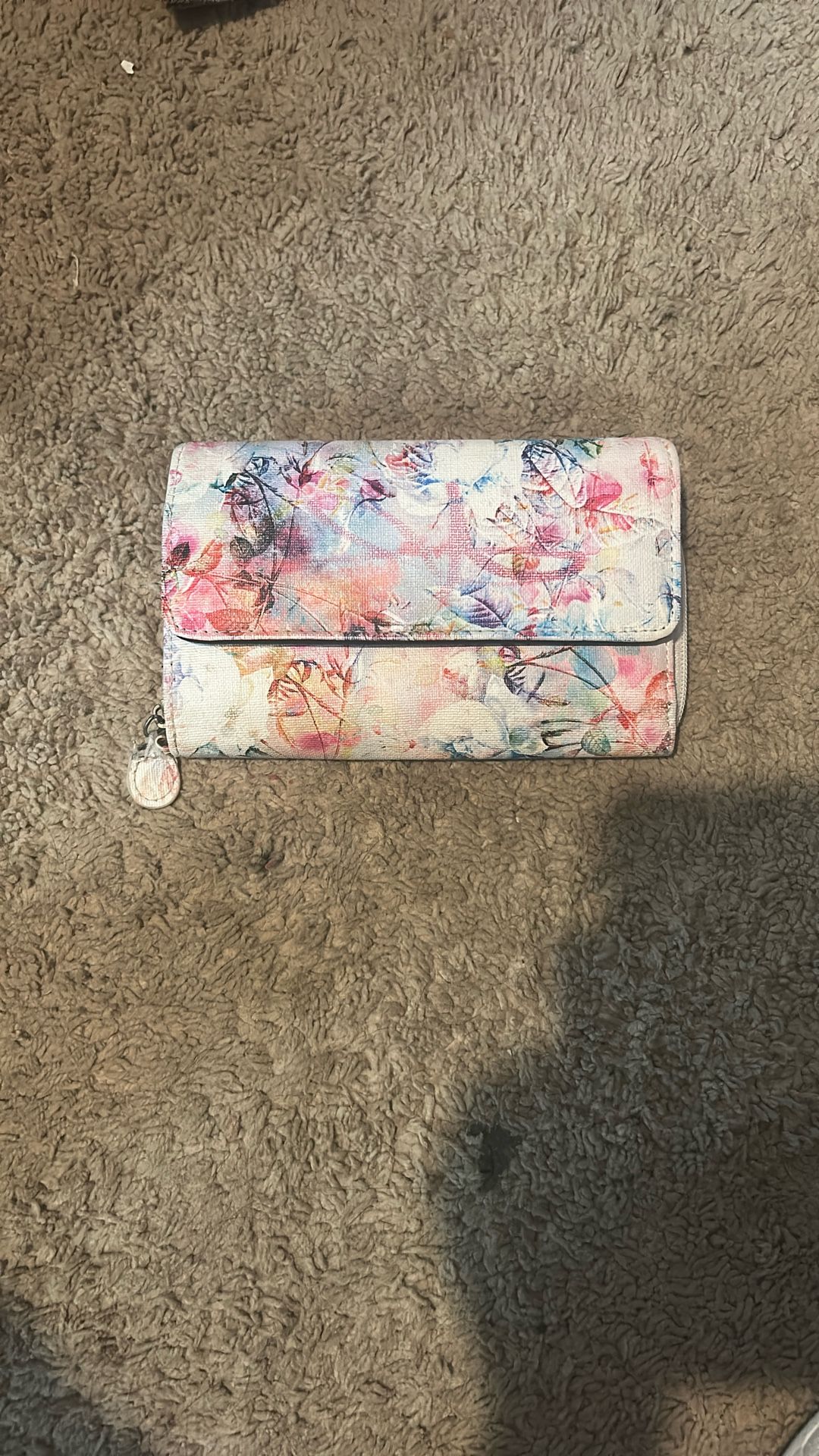 Large, floral wallet