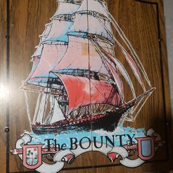 Harvard The Bounty Ship Cabinet Dartboard 