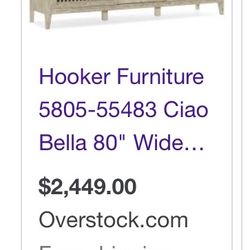 Hooker Furniture / entertainment console / item number on picture of box / deal