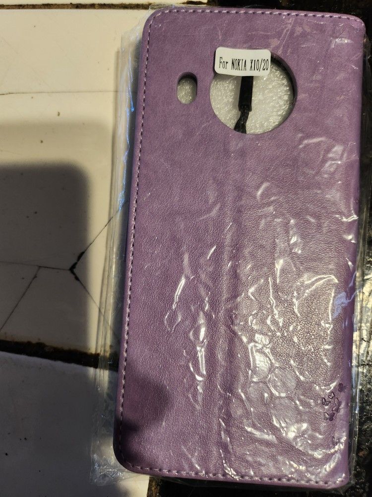 Nokia X10/20 Purple Cell Phone Card Wallet Case