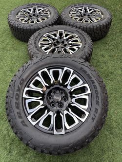 22 inches on 37x12.50/22 Chevy and gmc sierra wheels