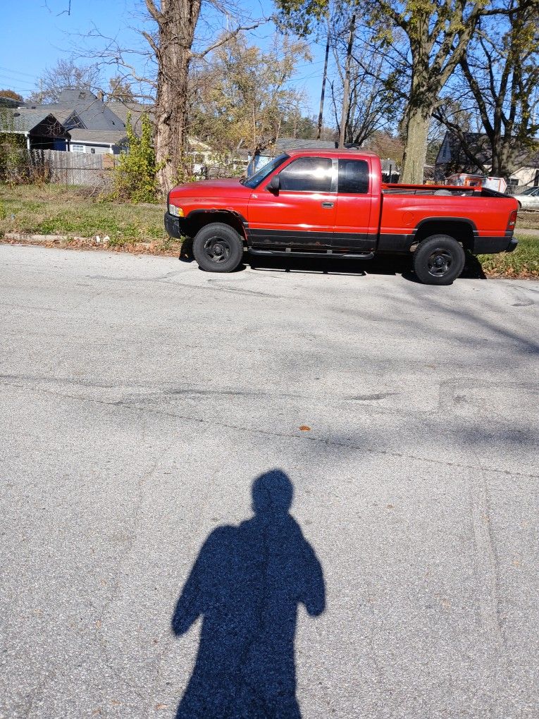 Red And Black Dodge Truck