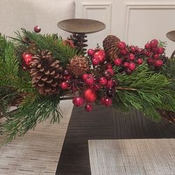 Christmas Candle Holder Centerpiece