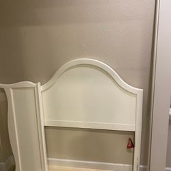 Twin White Wooden Youth  Bed Frame 